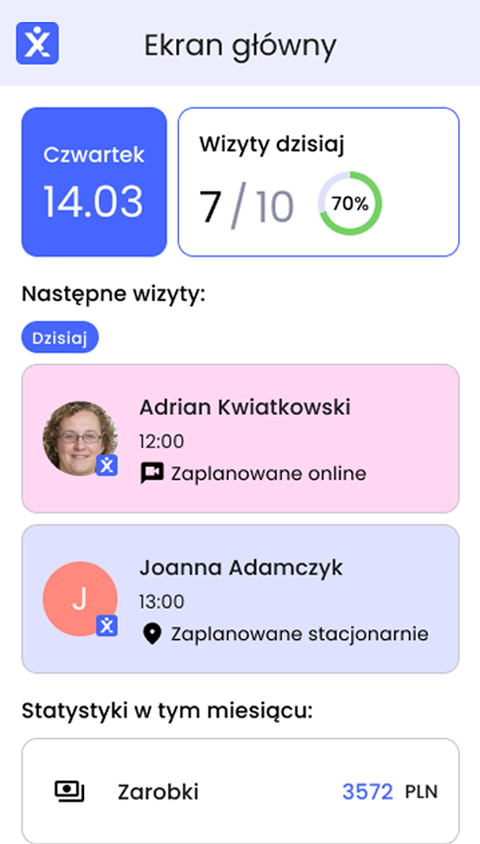 Screenshot aplikacji